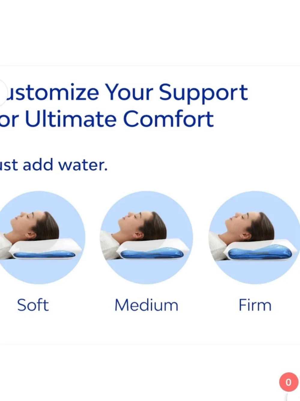 Original Fiber Water Pillow - White